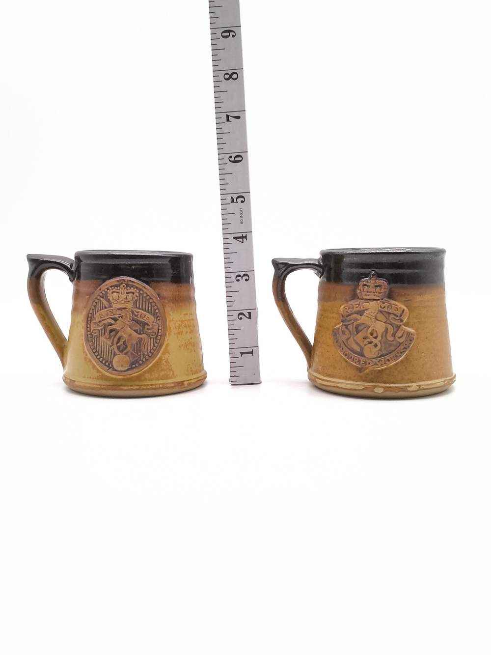 Vintage Stonebridge Pottery REME Stoneware Beer Mugs Set of 2 – Made in England - Picture 5 of 13